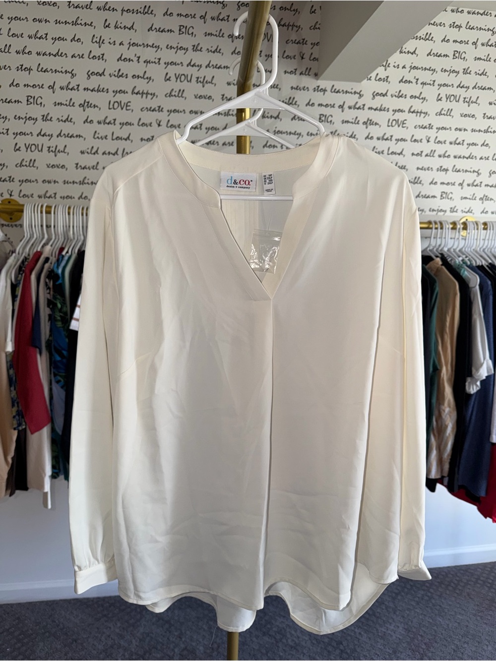 Denim & Co. Petite Pleat Back Long Sleeve Tunic